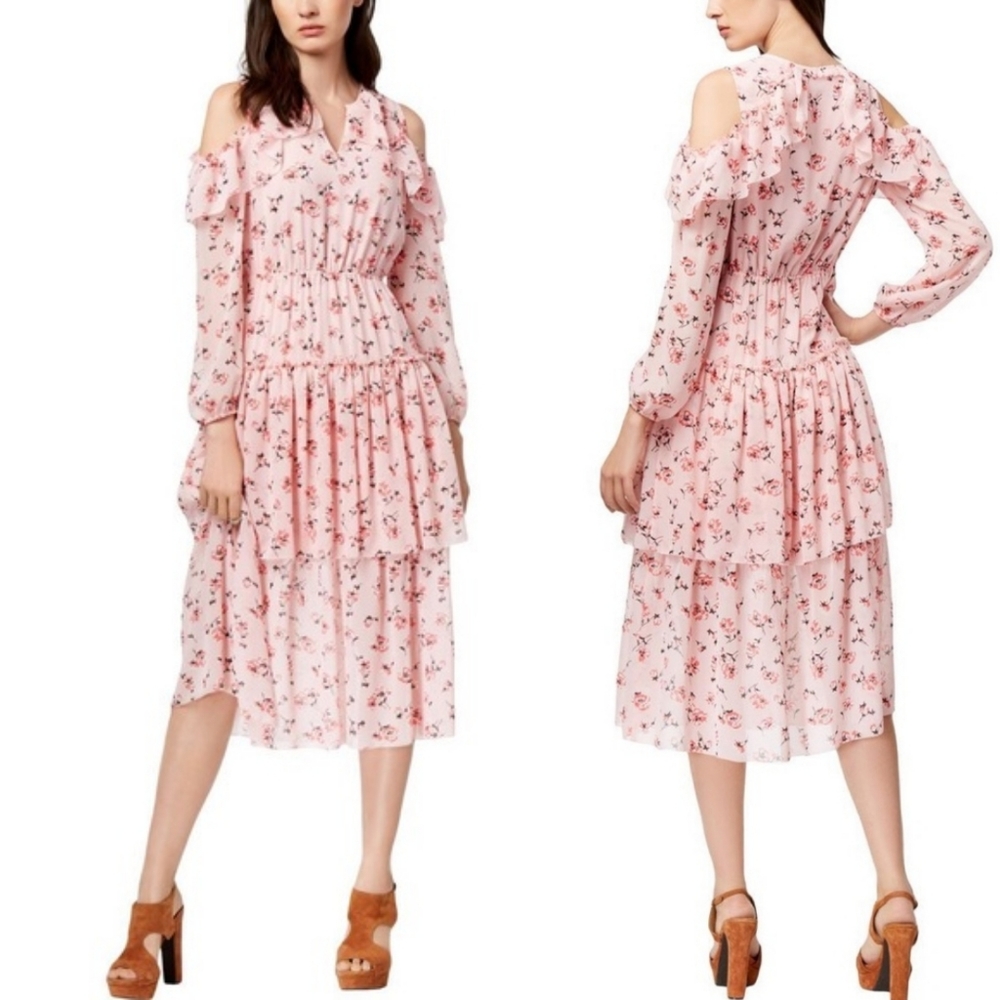 NWT MAISON JULES Cold Shoulder Lily Flounce Boho #F